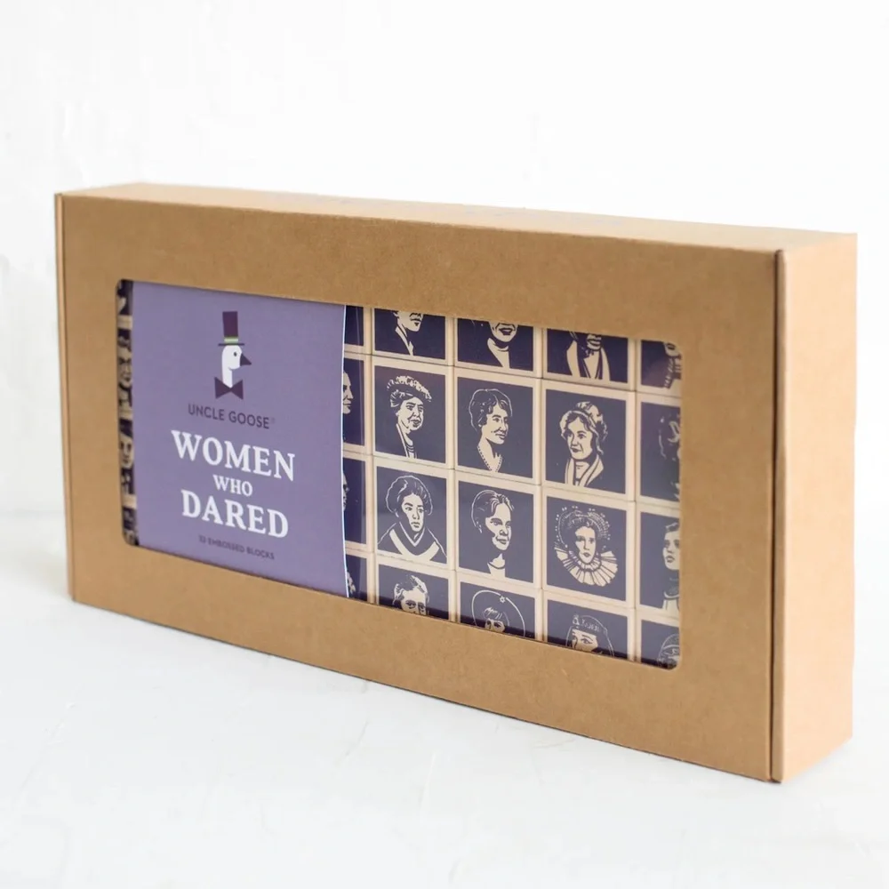 Uncle Goose Women Who Dared Wooden Blocks | made in USA heirloom wooden blocks